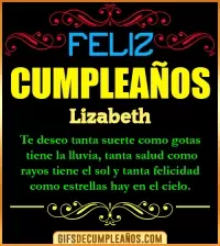 GIF Frases de Cumpleaños Lizabeth